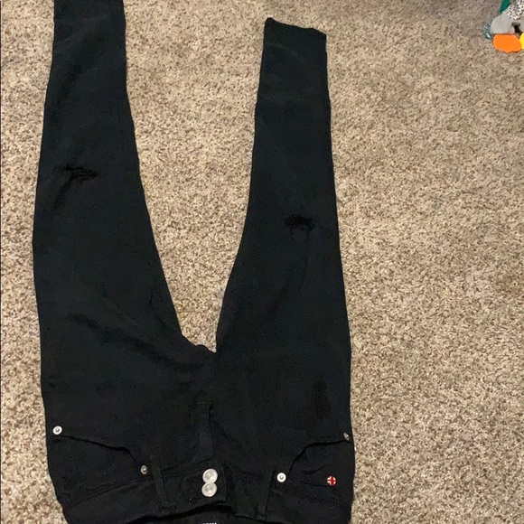 Hudson black Collin distressed skinny jeans - Picture 3 of 6